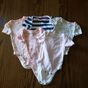 Bundle of Cat & Jack 0-3 Month Onesies EUC
